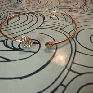 Elegant Gold Heart Bicep Bracelet